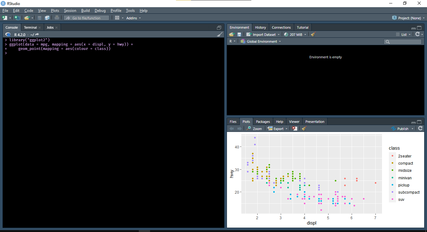 RStudio Screenshot